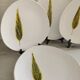 Set of 6 plates and 2 dishes.