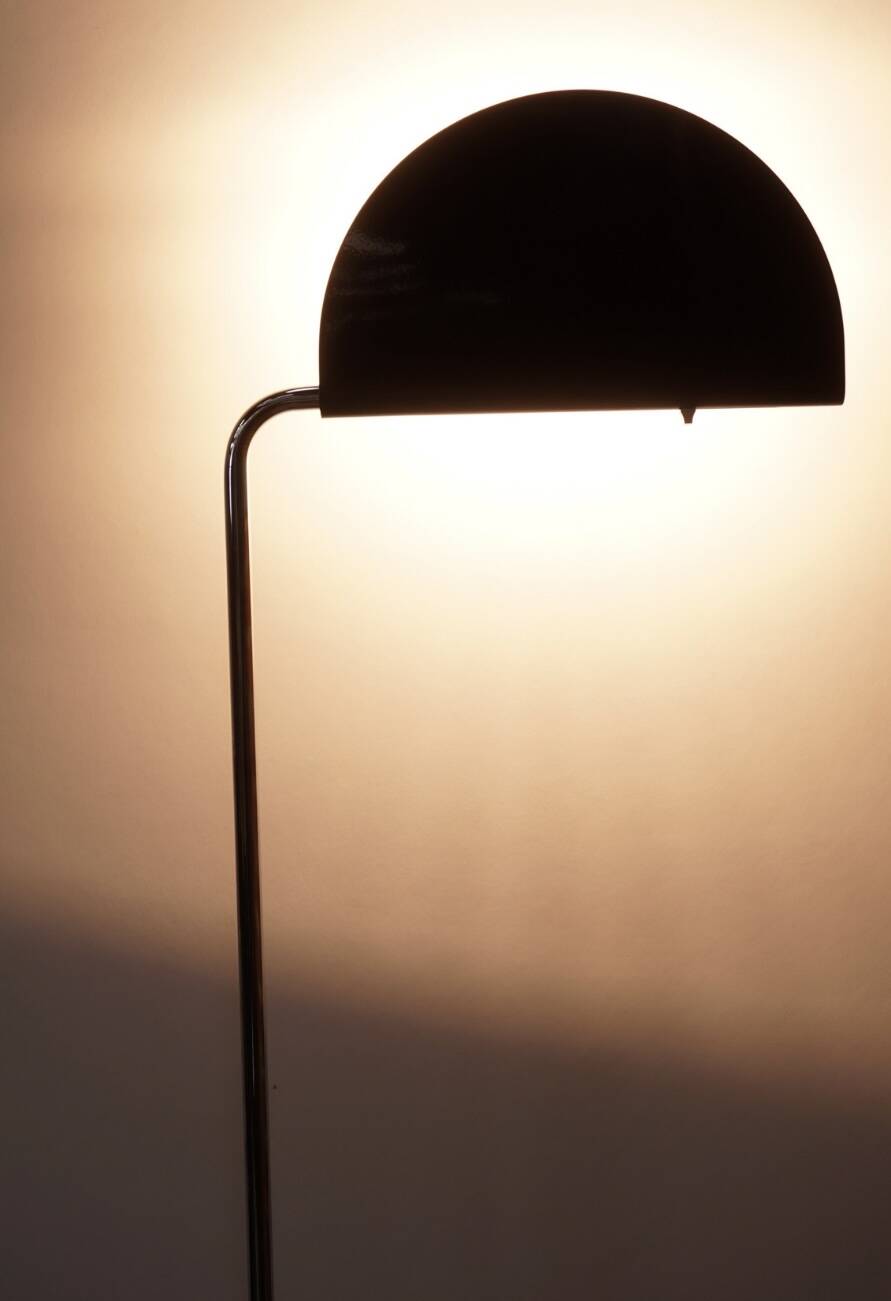 Mezzaluna halogen floor lamp by Bruno Gecchelin for Skipper and Pollux, 1974.