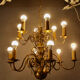 Dutch 2-tier chandelier, 12 light arms, 19th century