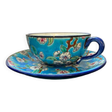 Tasse en émail Longwy 1920