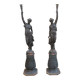 pair of cast iron torchères from the 19th century, foundry L. Gasne in Tusey