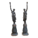 pair of cast iron torchères from the 19th century, foundry L. Gasne in Tusey