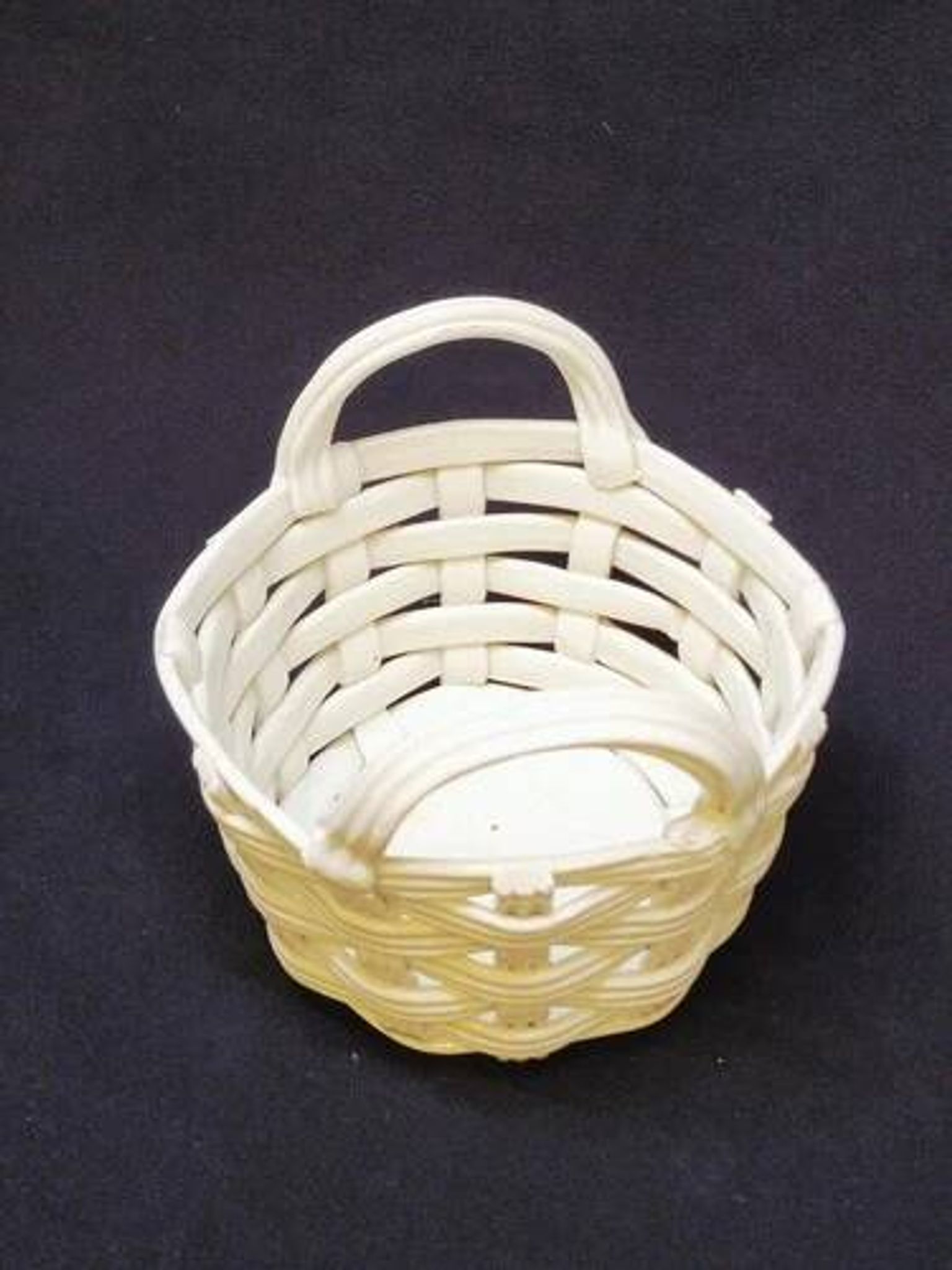 Lot de céramique tressée blanche méditerranéenne panier + coupelle