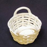 Lot de céramique tressée blanche méditerranéenne panier + coupelle