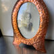 Pair of art nouveau copper metal photo frames