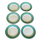 Lot de 6 assiettes à dessert vintage