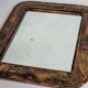 Antique Louis-Philippe mirror, rounded corners, imitation wood, 30 x 37 cm