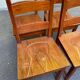 4 solid wood dining chairs in modern country style