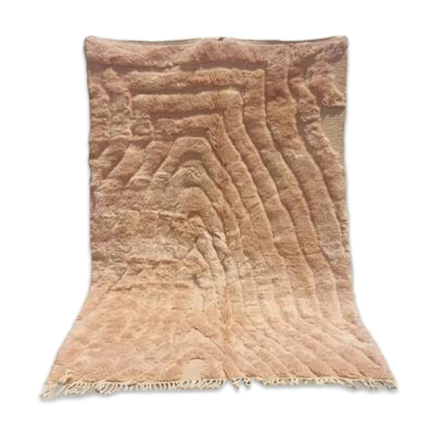 Mrirt carpet in camel/powder pink with textured abstract patterns.