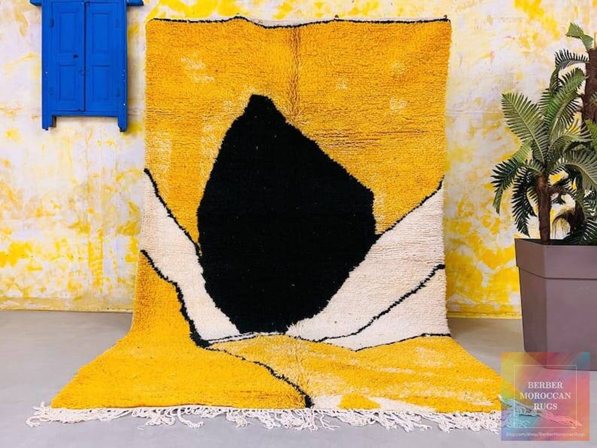 Beni Ouraine rug in natural wool, size 150 x 250 cm