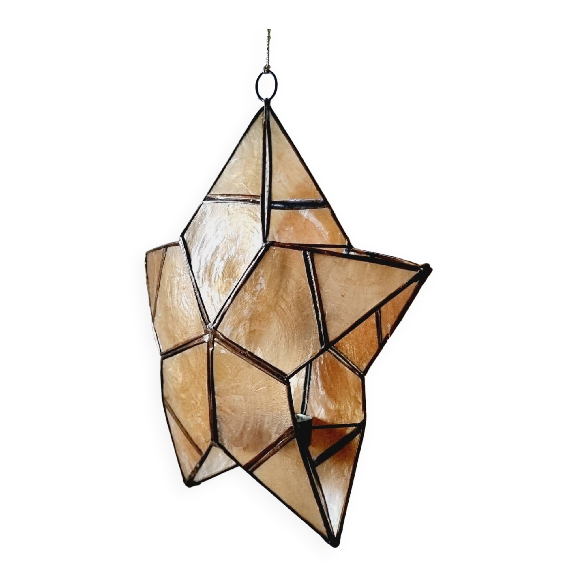 Villeroy&Boch mother-of-pearl and brass star candle holder