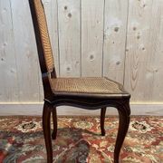 Set of 6 Louis XV chairs in walnut and cane