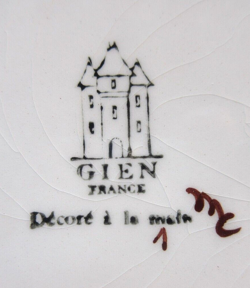 Game model plate signed gien, hunting birds, quails