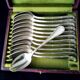 Box of 12 Christofle teaspoons Ribbons model