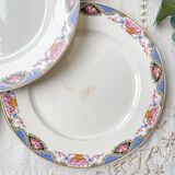 6 small vintage floral plates Digoin Sarreguemines – 1950s
