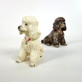 Pair of poodles, ceramics, Mid-century