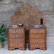 Vintage bedside table in Empire / Art Deco style