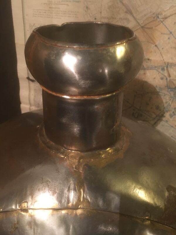 Paire de gourdes à eau du Radjasthan en métal poli