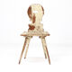 Rustic Painted Primitive Farmhouse Wabi Sabi Folk Art Mountain Chair