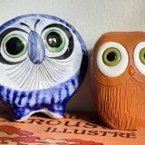 Vintage Handmade Ceramic Owls