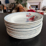 12 plates Digoin Sarreguemines Olga