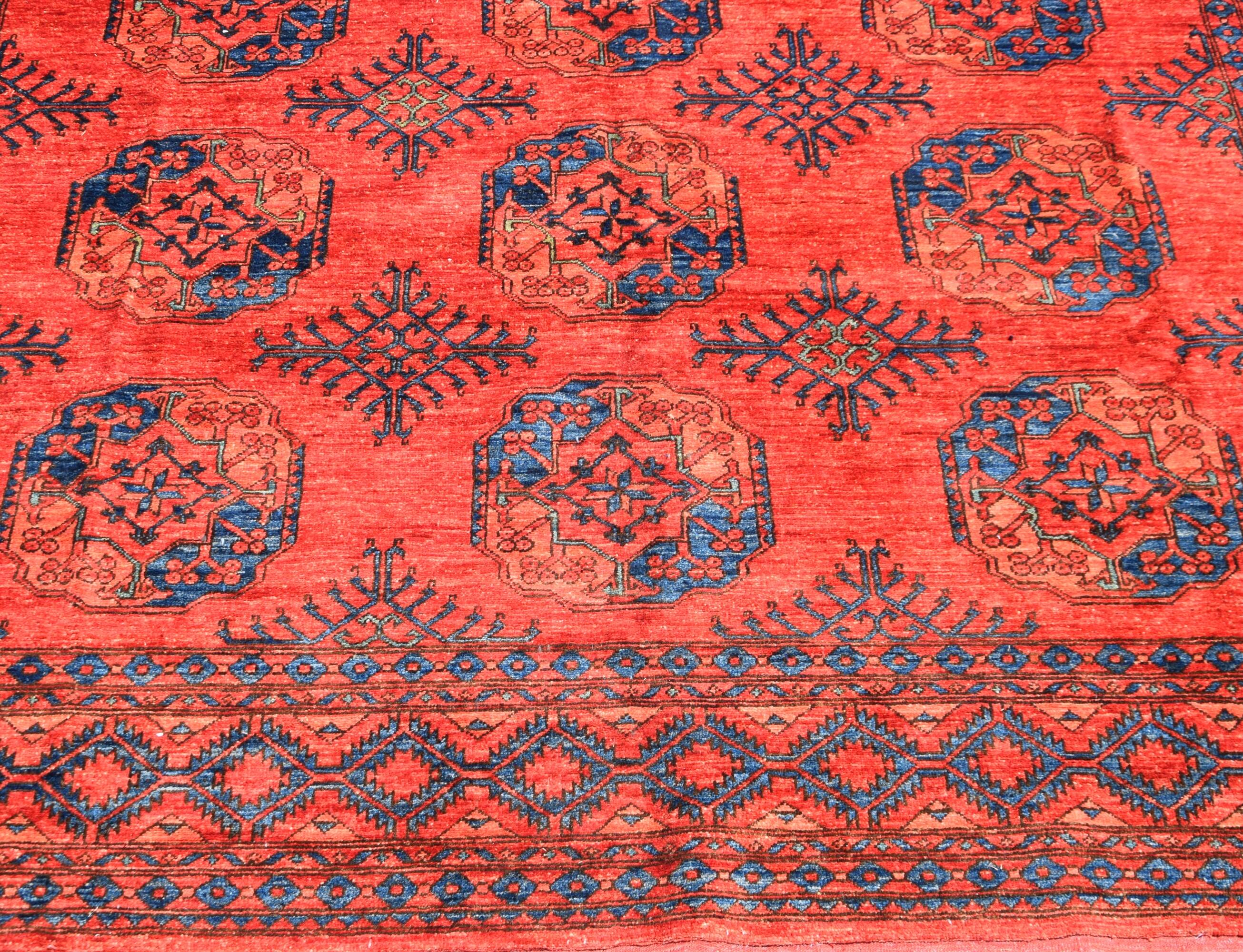Oriental carpet Boukhara Turkmen Afghanistan: 350 x 255 cm