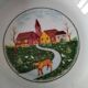 Set of 5 Italian ceramic dishes with country decor