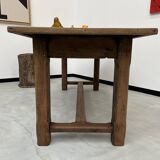 1950s farmhouse table in oak and walnut