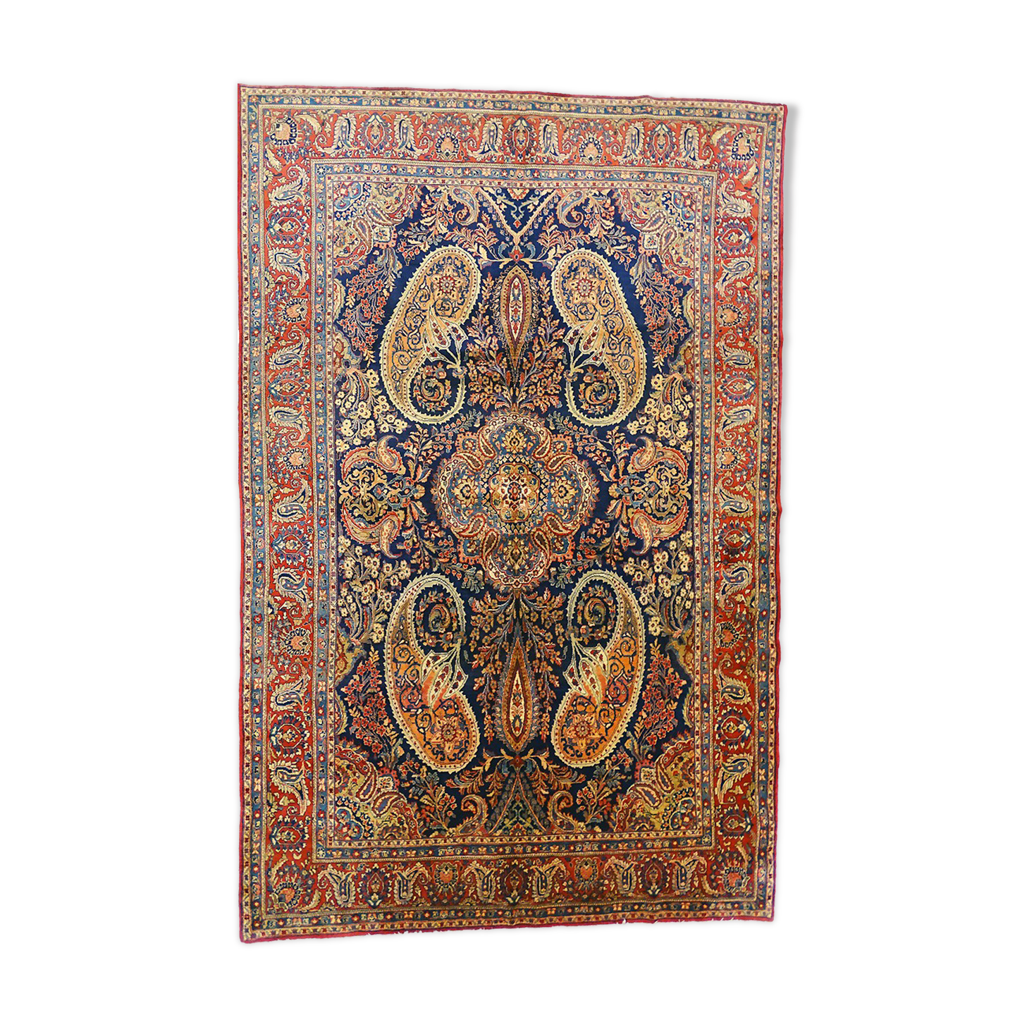 Persian living room carpet entirely handmade "Ghomseh" 330x217cm