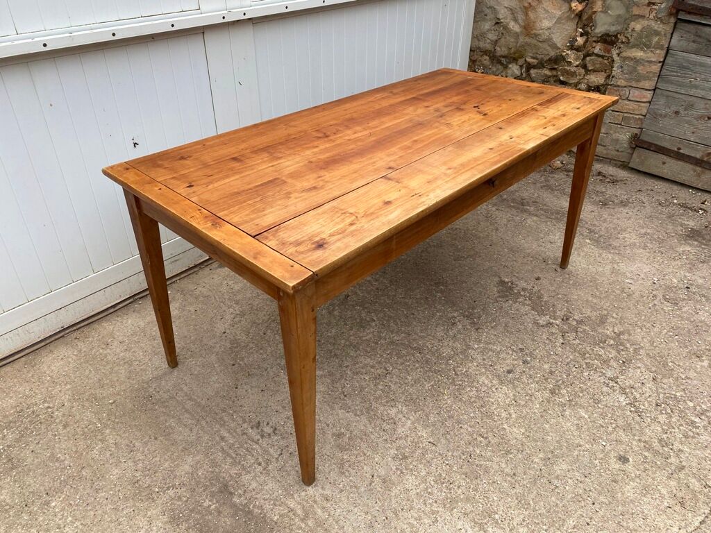 Solid wood dining farmhouse with 1 drawer 1930 156x76x72cm