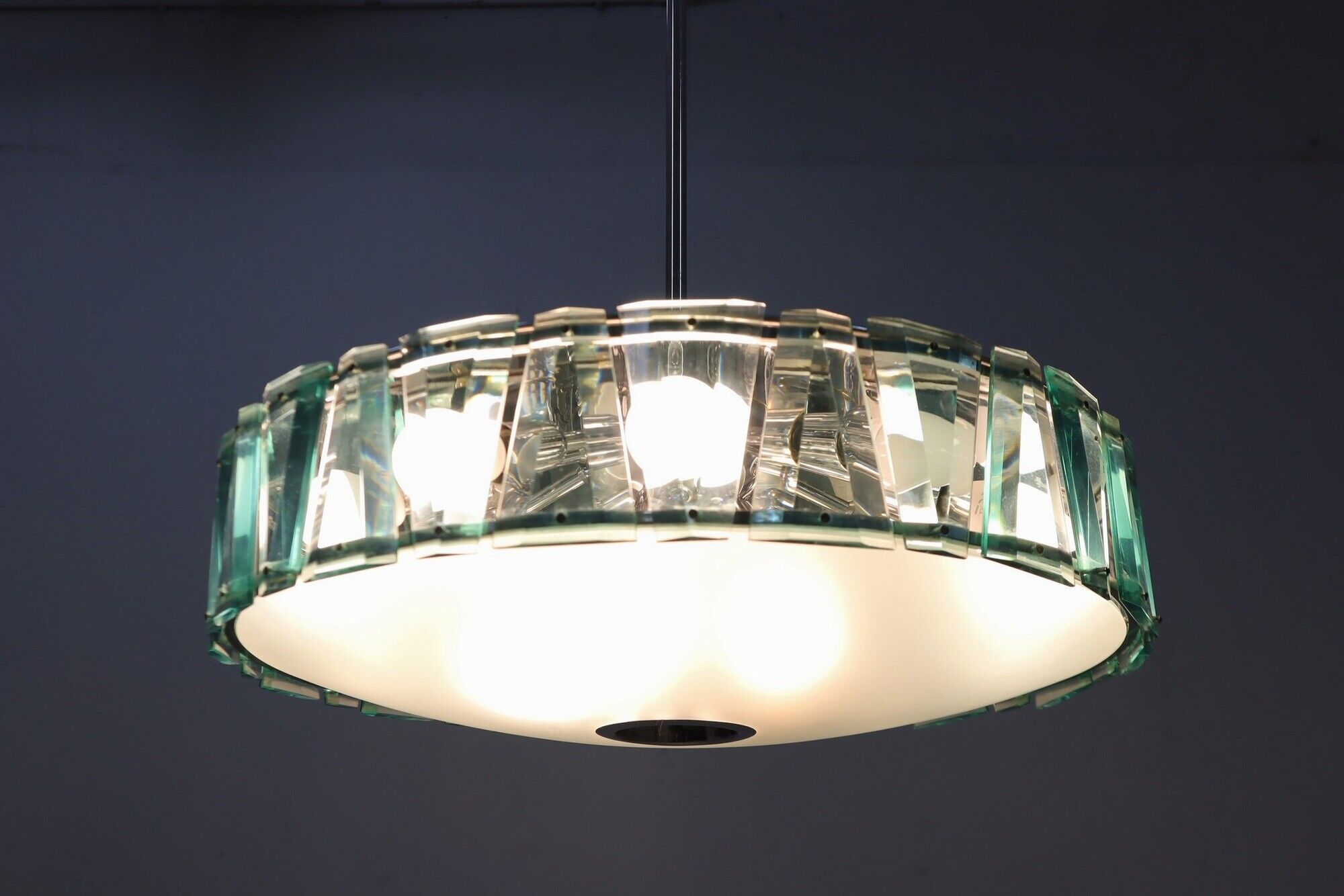 Cut glass pendant chandelier
