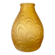 Grand vase en verre moulé art déco ambré