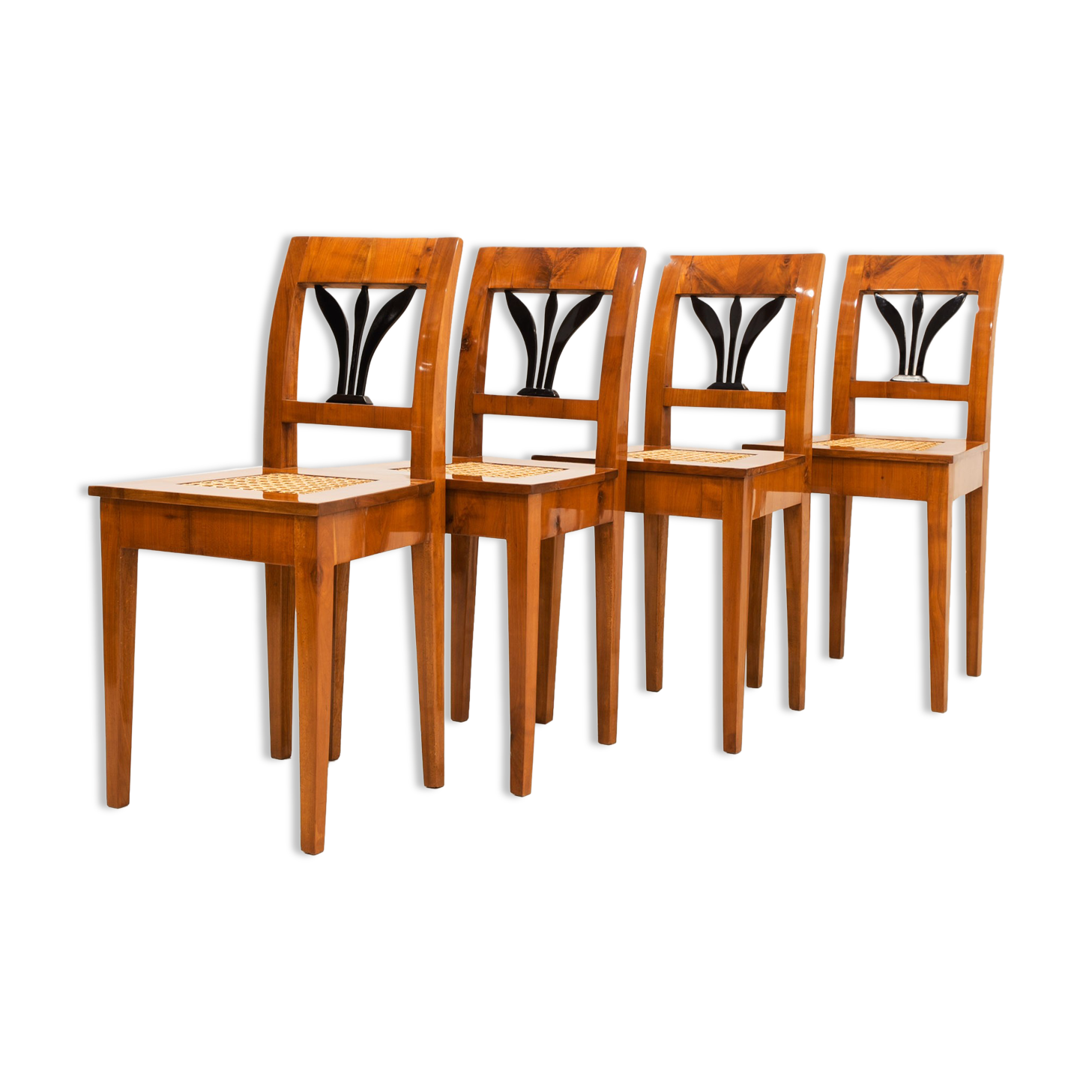 Set of 4 Biedermeier chairs, Austria, early 19th century