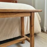 Vintage farm bench, old solid wood, renovated