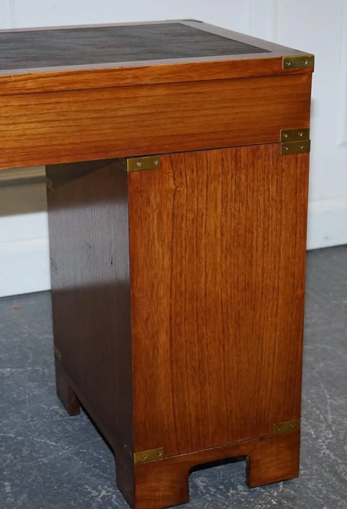 Vintage Military Campaign Desk with Brass Fittings