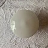 Art Deco saucer globe in white opaline