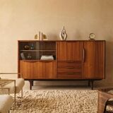 Vintage high teak sideboard