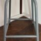 Tabouret d'atelier en métal et bois réglable en hauteur