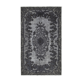 Handmade unique anatolian 1970s 188 cm x 314 cm grey carpet