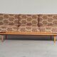 Folding sofa bed Canapé banquette Interier Praha 1960 floral pattern fabric
