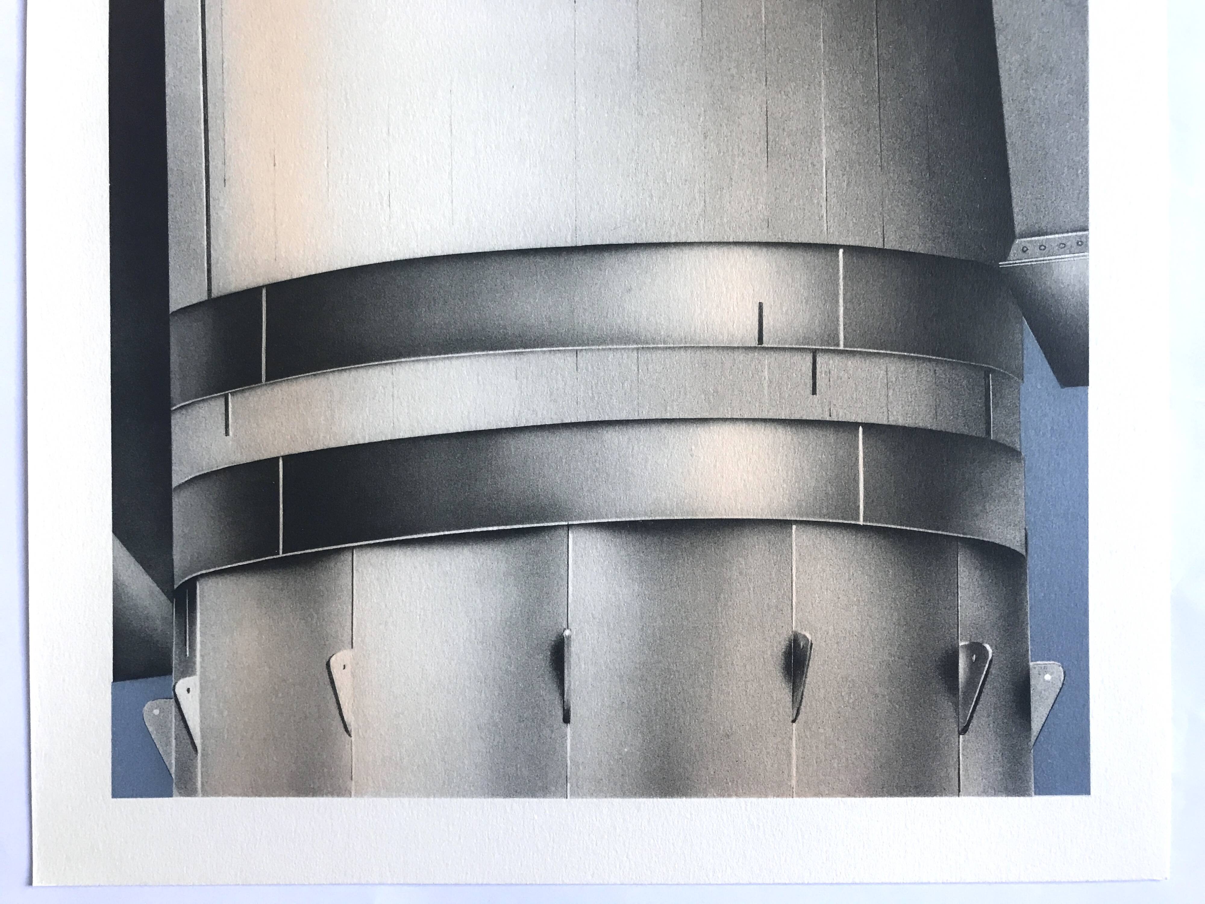 Set of 4 original lithographs by Peter Klasen, 1978. The air.