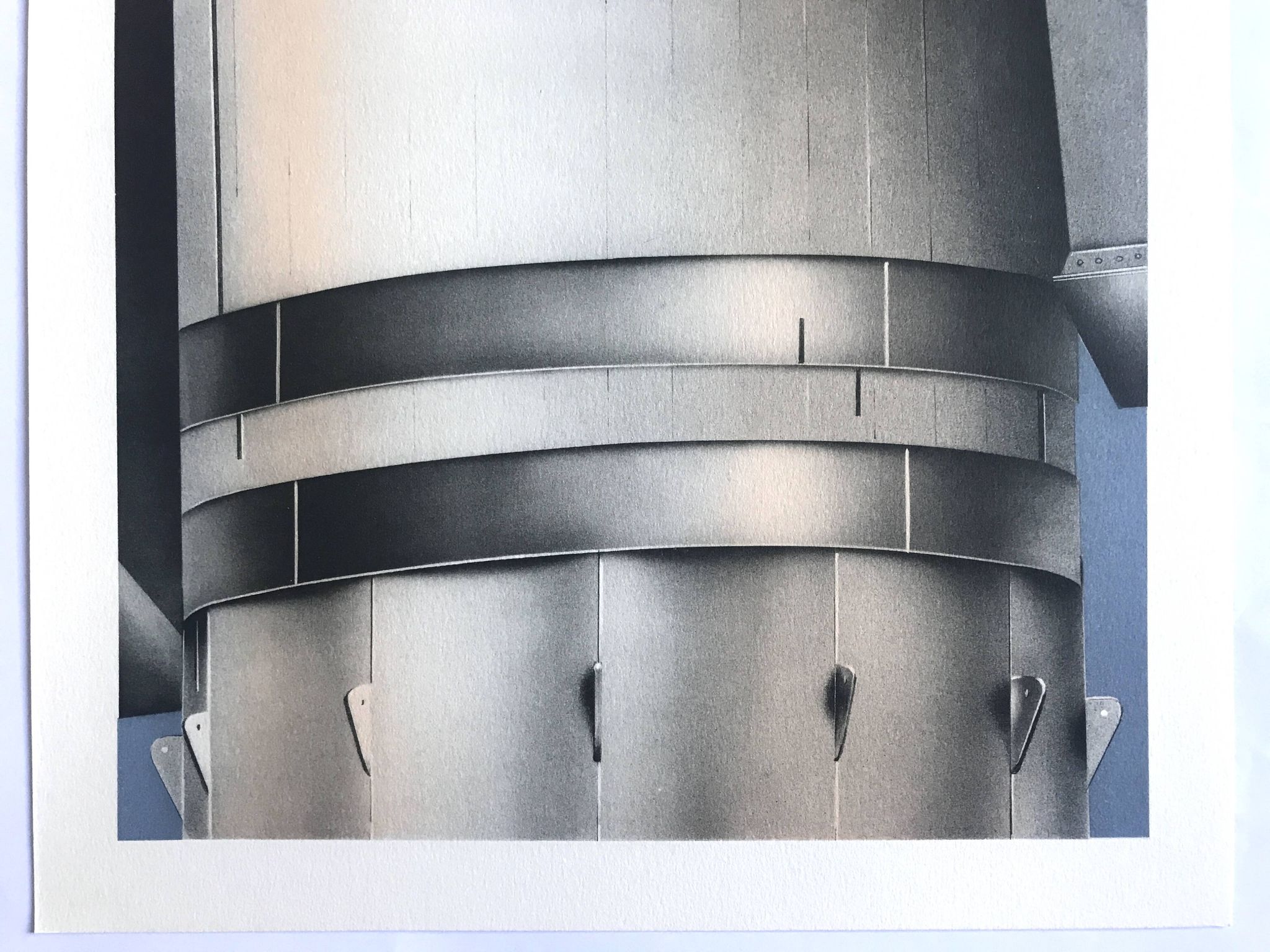 Set of 4 original lithographs by Peter Klasen, 1978. The air.