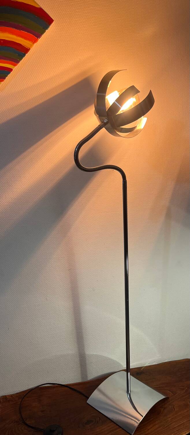 Liseuse inclinable lampadaire année 80 Space age