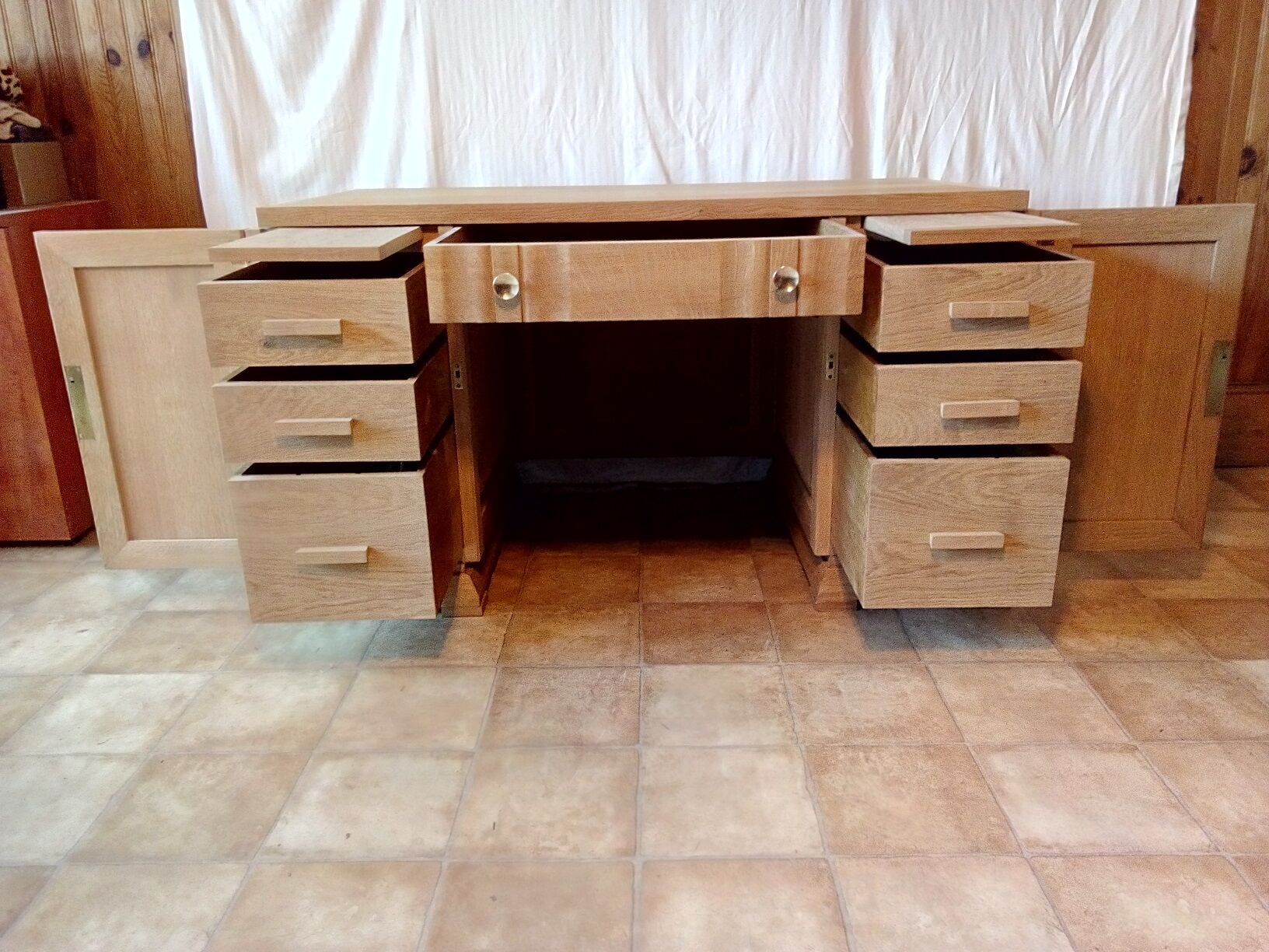 Desk oak art deco 1940