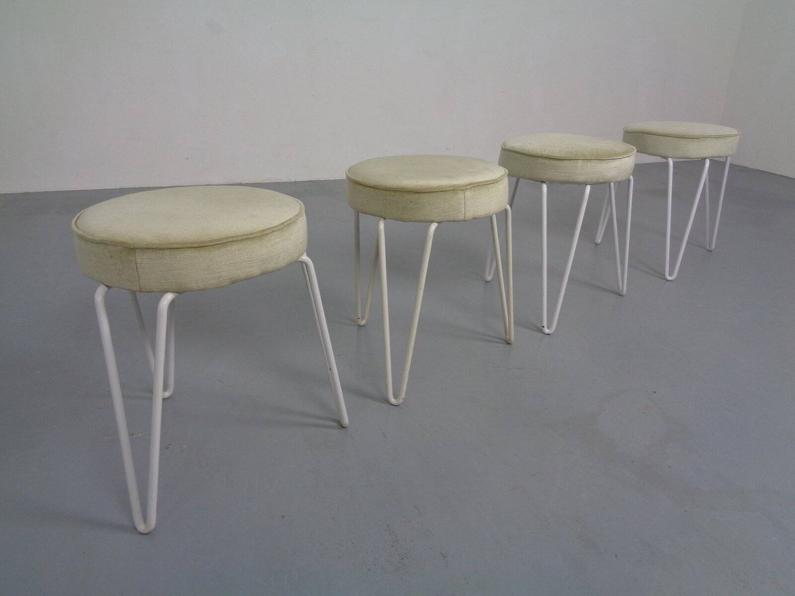 Mid-Century Hairpin Stools, 1960s, Set of 4