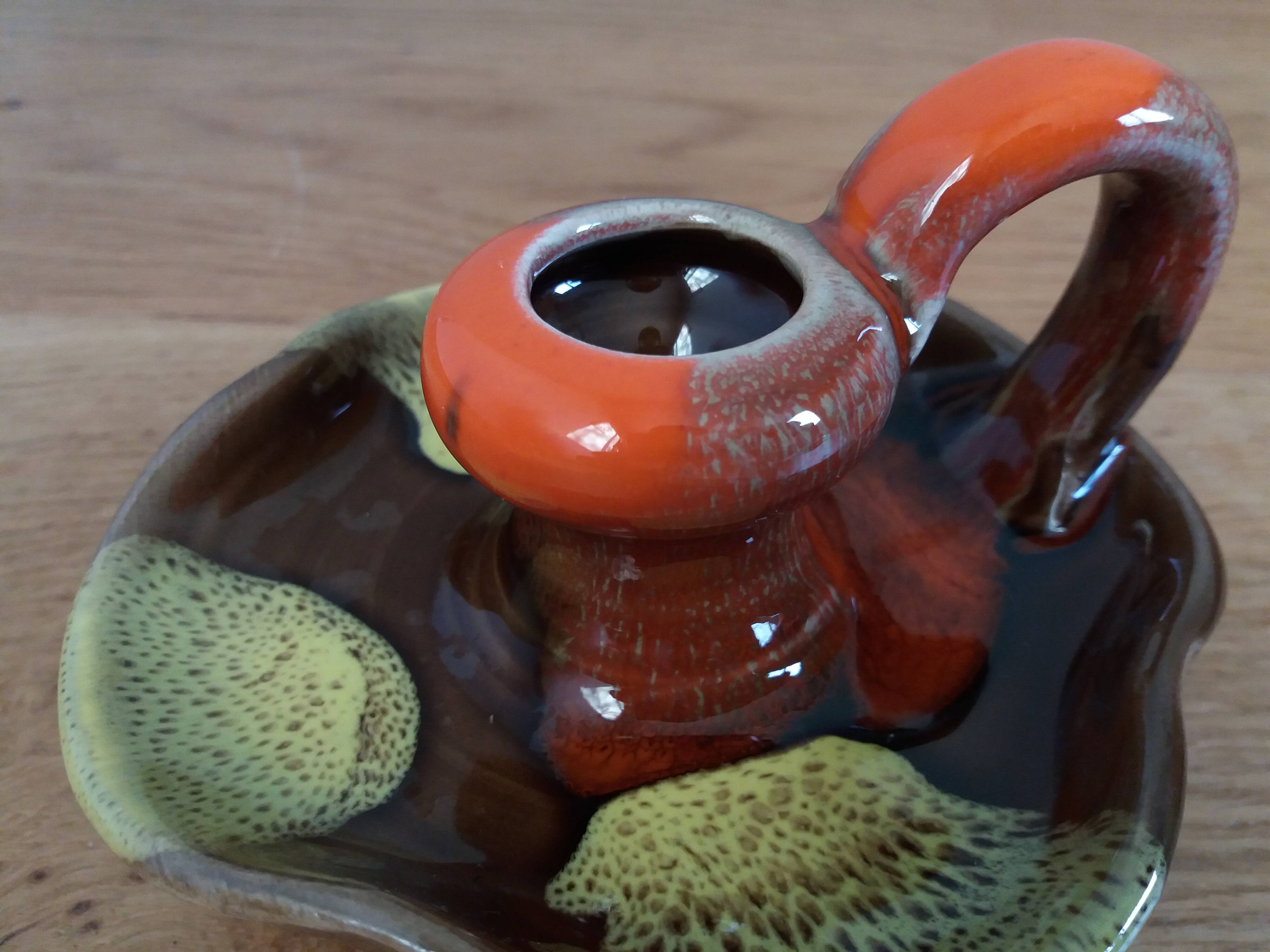 Bougeoir céramique flammée Vallauris