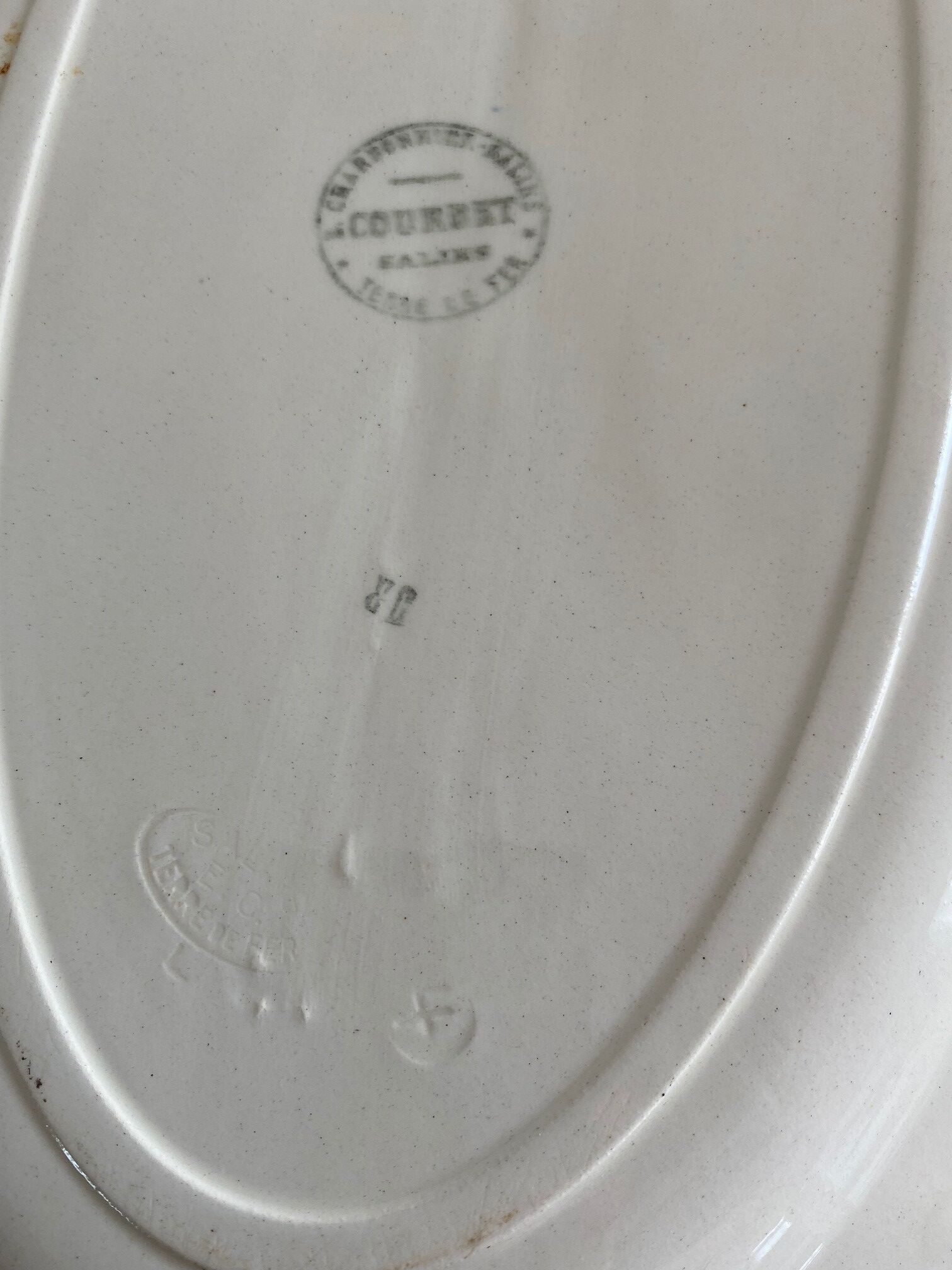 Oval Plate Iron Earth