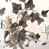 2 large metal leaf wall lights from the 70s and 80s