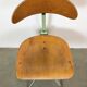 Chaise d'atelier industrielle verte, années 1950