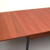 1960s extendible diningtable in teak and metal